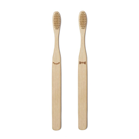 Kikkerland His And Her Bamboo Toothbrush Set TB11