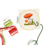 Kikkerland mini cross stitch embroidery kit mushroom GG181