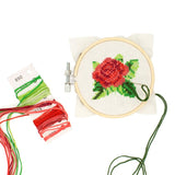 Kikkerland mini cross stritch embroidery kit rose GG178