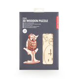 Kikkerland owl 3D wooden puzzle GG107