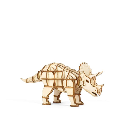 Kikkerland triceratops 3D wooden puzzle GG122