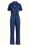 King Louie Gracie jumpsuit chambray denim blue 06990-458