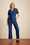 King Louie Gracie jumpsuit chambray denim blue 06990-458