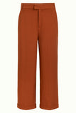 King-Louie-Lisa-culotte-tuillerie-umbre-06000-549: oranjekleurige broek met culotte pijpen