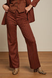 King Louie Marcie pants cubano stripe patina brown 07465-555