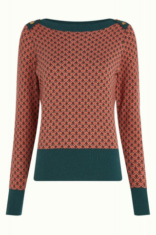 King Louie Marie top backstage pine green 07694-200