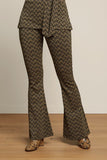 King Louie border flared pants facet black 07301-001