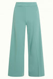 King Louie border palazzo pants Milano crepe dusty turquoise 08096-374