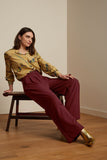 King Louie fintan trousers woven crepe sandelwood brown 05466-553