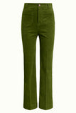 Groene corduroy broek | King Louie garbo pocket pants corduroy olive green