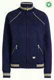 King-Louie-jacket-raglan-heavy-sweat-nuit-blue-00828-406: uniseks vest met ritssluiting en handige zakken