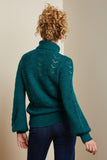 King Louie rollneck loose top pallazzone ponderosa green 07704-205