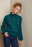 King Louie rollneck loose top pallazzone ponderosa green 07704-205