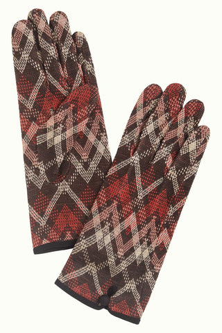 King Louei glove gusto brunette brown 05416599: warme handschoenen gemaakt van acryl