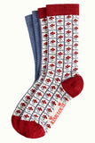 King Louie 2-pack socks yucca fire red 06099-653