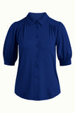 King Louie Carina blouse ecovero light dazzling blue 06948-436