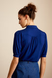 King Louie Carina blouse ecovero light dazzling blue 06948-436