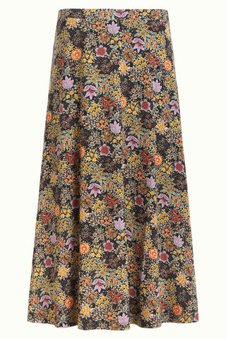 Midi rok met bloemen print King Louie Juno skirt koji black