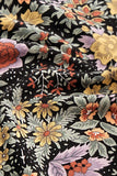 King Louie Juno skirt koji black 05657001: zwarte rok met bloemenprint