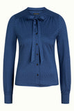 King Louie Olivia blouse little dots blue dawn 06607-441