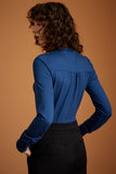 King Louie Olivia blouse little dots blue dawn 06607-441