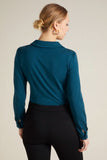 King Louie Patty blouse cotton lycra light pond blue 05545-46: blouse gemaakt van biologiscch katoen