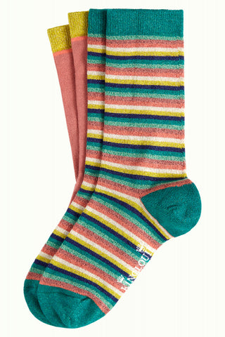 King Louie Socks 2-pack daydream eden green 06103312: comfortabele sokken van bamboe