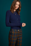King Louie blouse tweedy stripe dazzling blue 06471436