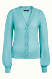 King Louie cardi V farfalle azure green 06392-370