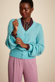 King Louie cardi V farfalle azure green 06392-370