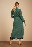 King Louie cardi long pallazzone fir green 06401-260: groen lang vest met ribboorden