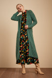 King Louie cardi long pallazzone fir green 06401-260: comfortabel lang vest in een warme groene kleur