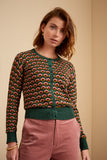 King Louie cardi roundneck muffin sycamore green 06383-201