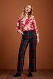 King Louie ethel pants larousse check peacock green 06626-206