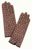 King Louie glove conte beet red 05413601: warme handschoenen met knoopje