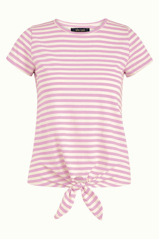 King Louie knot T-shirt chopito stripe Crocus Lilac 06826-515