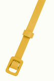King Louie leather covered belt curry yellow 05206806: gele schuifceintuur van leer