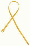King Louie leather covered belt curry yellow 05206806: leren schuifceintuur in geel