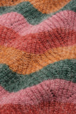 King Louie sailor knit sandou mellow rose 05367745: gebreide trui met roze, rode, oranje en groene golven