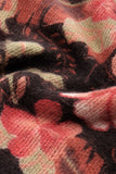 King Louie scarf Lilo black 05419001: grote sjaal met bloemenprint