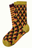 King Louie socks 2-pack candle chartreuse yellow 06551