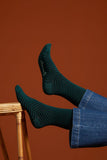 King Louie socks 2-pack roman stripe black 05607001: groene sok met zigzag print