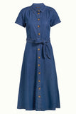 King Louie Olive Dress Chambray River Blue 03797459