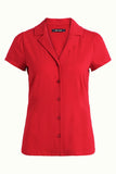 King Louie Patty Blouse Cotton Lycra Light Chili Red 04901655