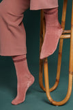 King Louie Socks 2 Pack Campania Curry Yellow 05091806: effen roze sokken met glitter streep