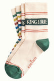 King Louie Socks 2 Pack KL Logo Cream 05094072: lange sokken van comfortabele bamboe