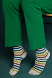 King Louie Socks 2 Pack KL Logo Cream 05094072: Hippe sokken met streepprint en glitters