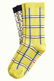 King Louie Socks 2 Pack Madras Cress Yellow 05093834: lange sokken tot op de enkel 