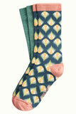 King Louie Socks 2 Pack Namaste Dragonfly Green 05087300: comfortabele sokken tot op de enkel