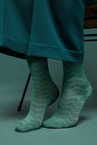 King Louie Socks 2 Pack Namaste Dragonfly Green 05087300: groene sokken met zigzag streep